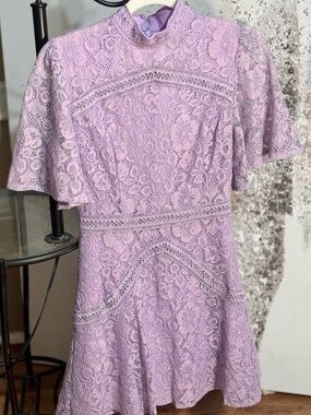Strut & Bolt Lace Fit & Flare Dress in Lavender